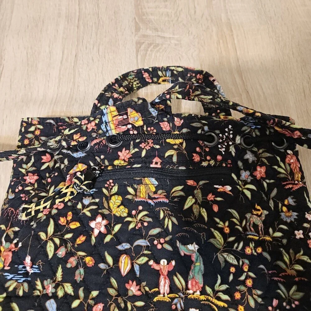 Vera Bradley Ming Oriental Print Mini Backpack Black
